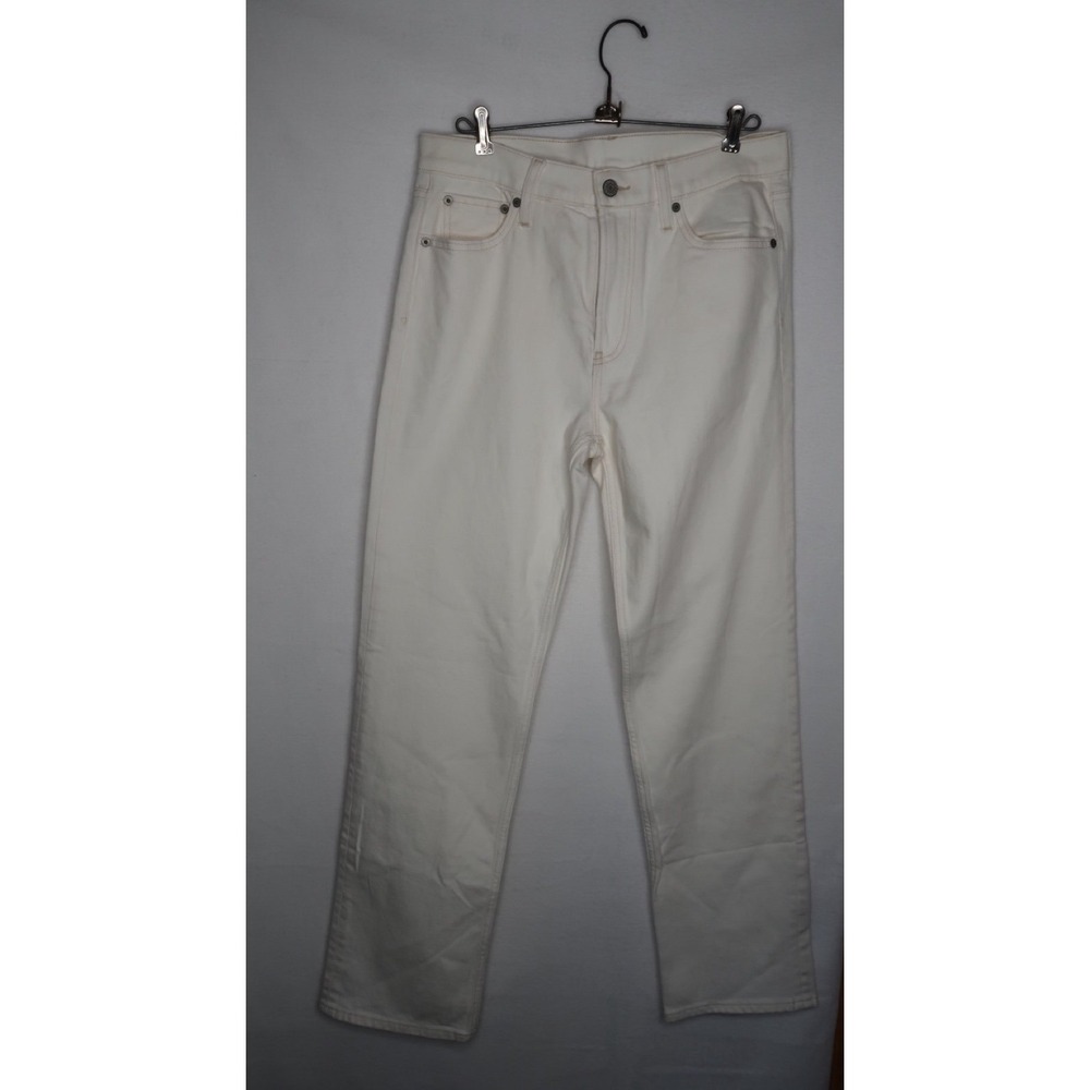 GAP 90s Straight High Rise Jeans Women's 29/8R Off White Straight Leg Denim GC